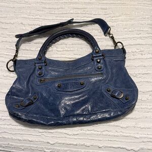 Balenciaga Navy Blue Shoulder Bag
